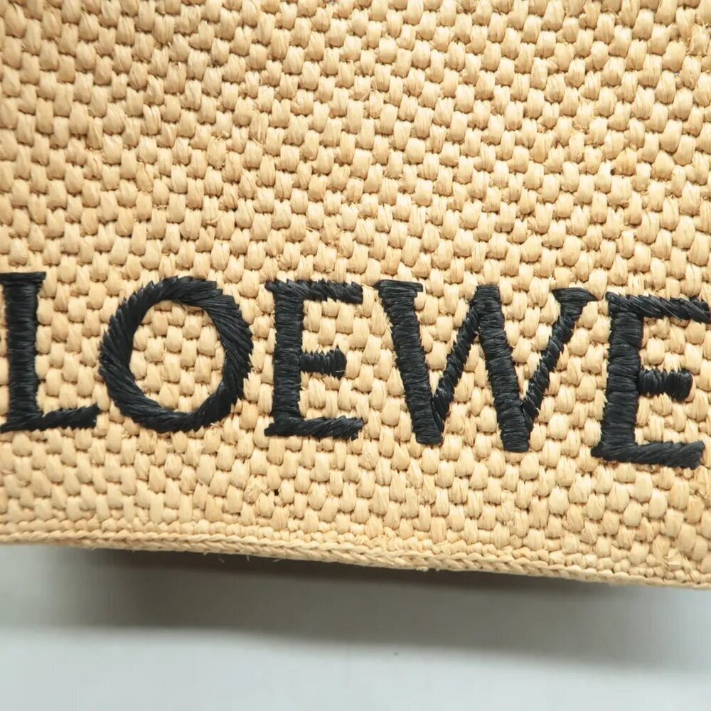 100% Authentic LOEWE Beige Straw Satchel 1318-082624 - Picture 9 of 12